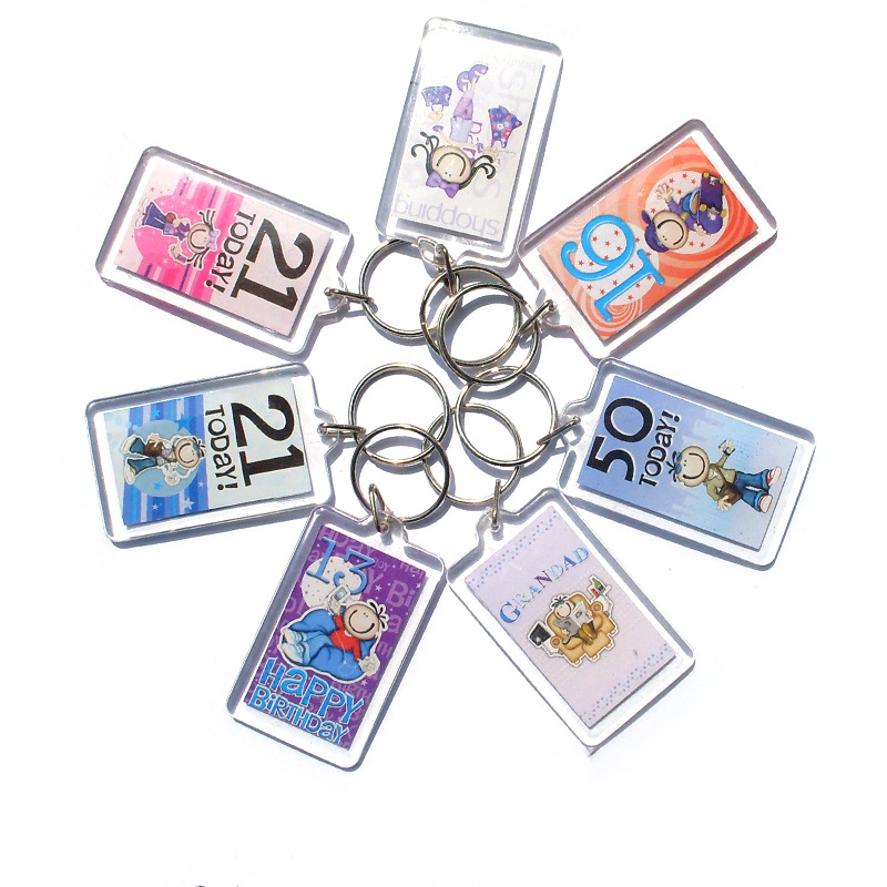 Clear Acrylic Photo Keyrings